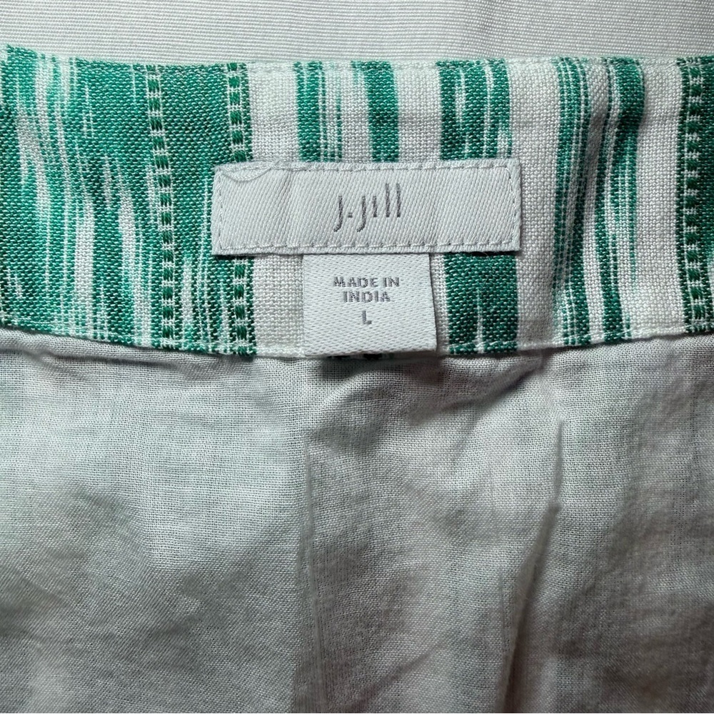 J Jill Embroidered V Neck Luxurious Cotton Dress Boho Beach Vaca Pockets Large - Picture 4 of 11